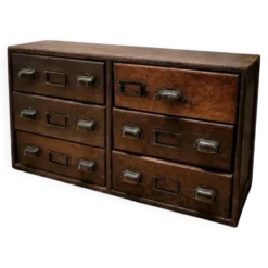 Meuble apothicaire vintage – Petit meuble à tiroirs en bois – Style in