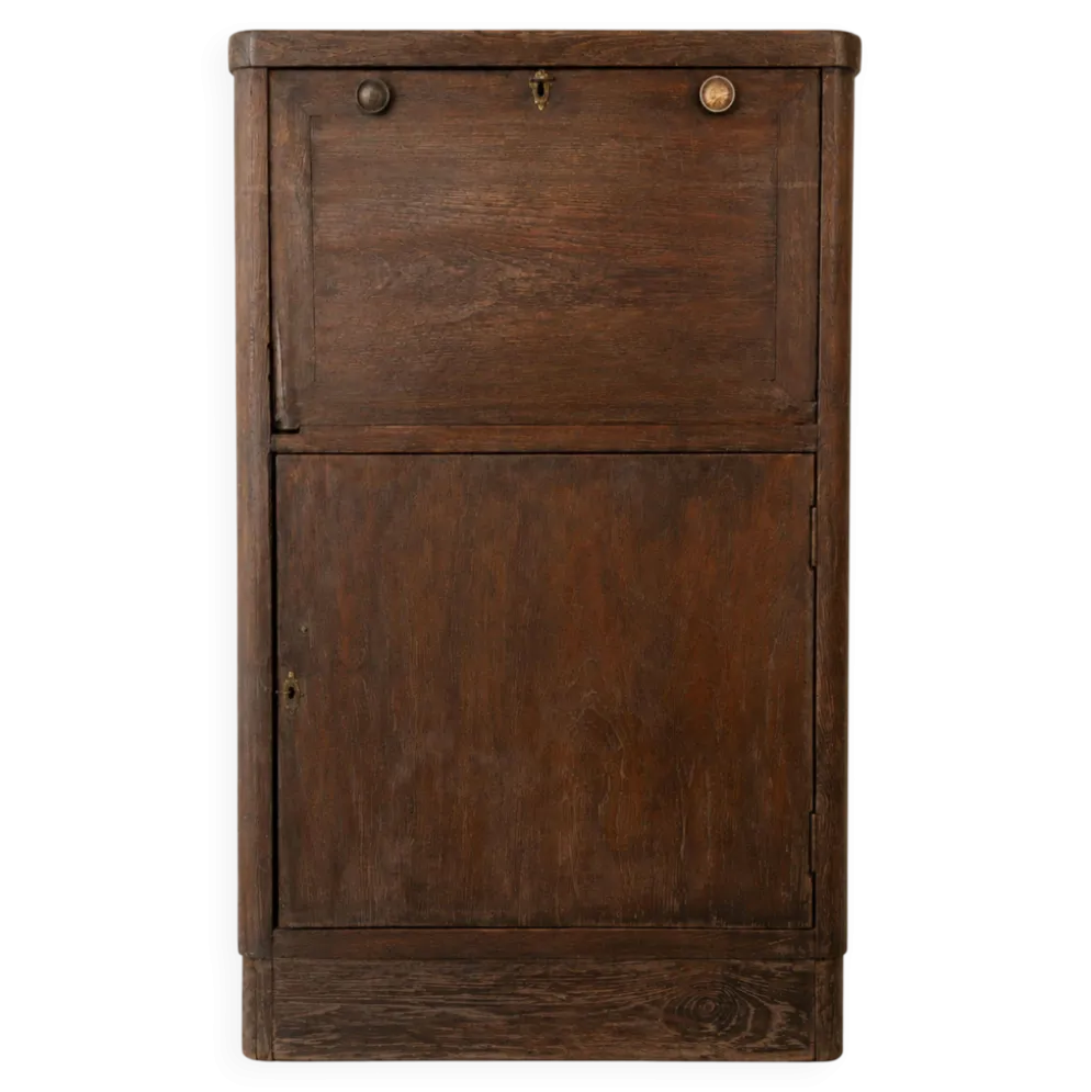 Meuble bar ancien en bois massif — pièce de caractère