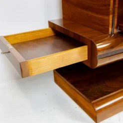 Meuble bar Art Déco en noyer, Wilhelm Mosurski - années 30