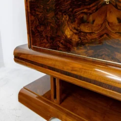 Meuble bar Art Déco en noyer, Wilhelm Mosurski - années 30