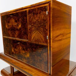 Meuble bar Art Déco en noyer, Wilhelm Mosurski - années 30