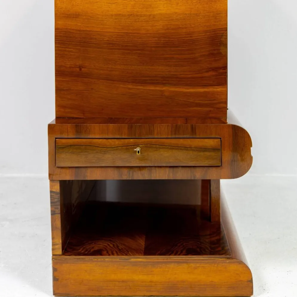 Meuble bar Art Déco en noyer, Wilhelm Mosurski - années 30