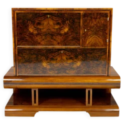 Meuble bar Art Déco en noyer, Wilhelm Mosurski - années 30