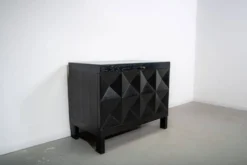 Meuble bar brutaliste noirci par J. Batenburg pour MI Belgium, années 1960
