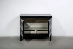 Meuble bar brutaliste noirci par J. Batenburg pour MI Belgium, années 1960