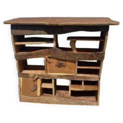 Meuble bar buffet brutaliste chalet