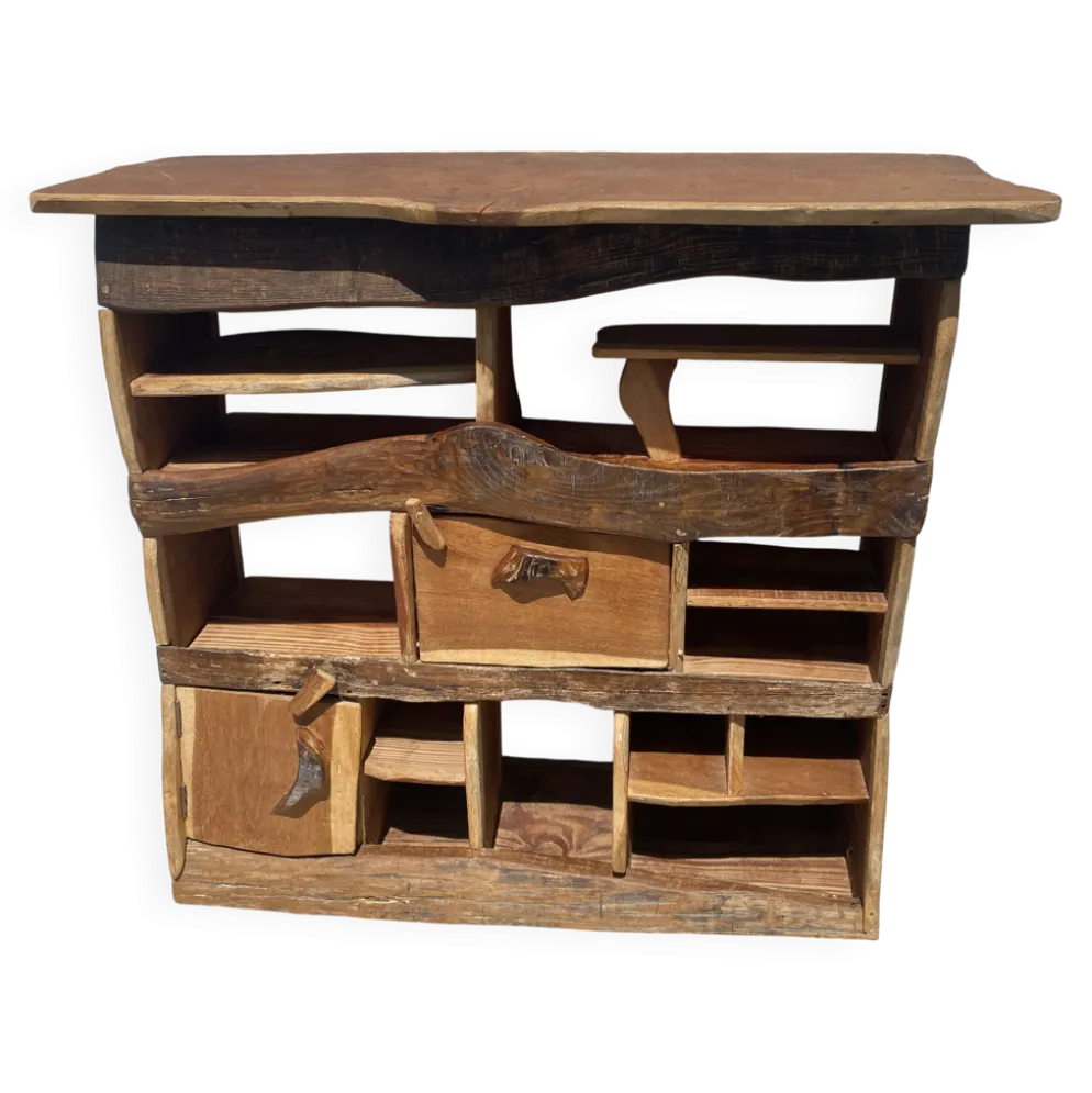 Meuble bar buffet brutaliste chalet