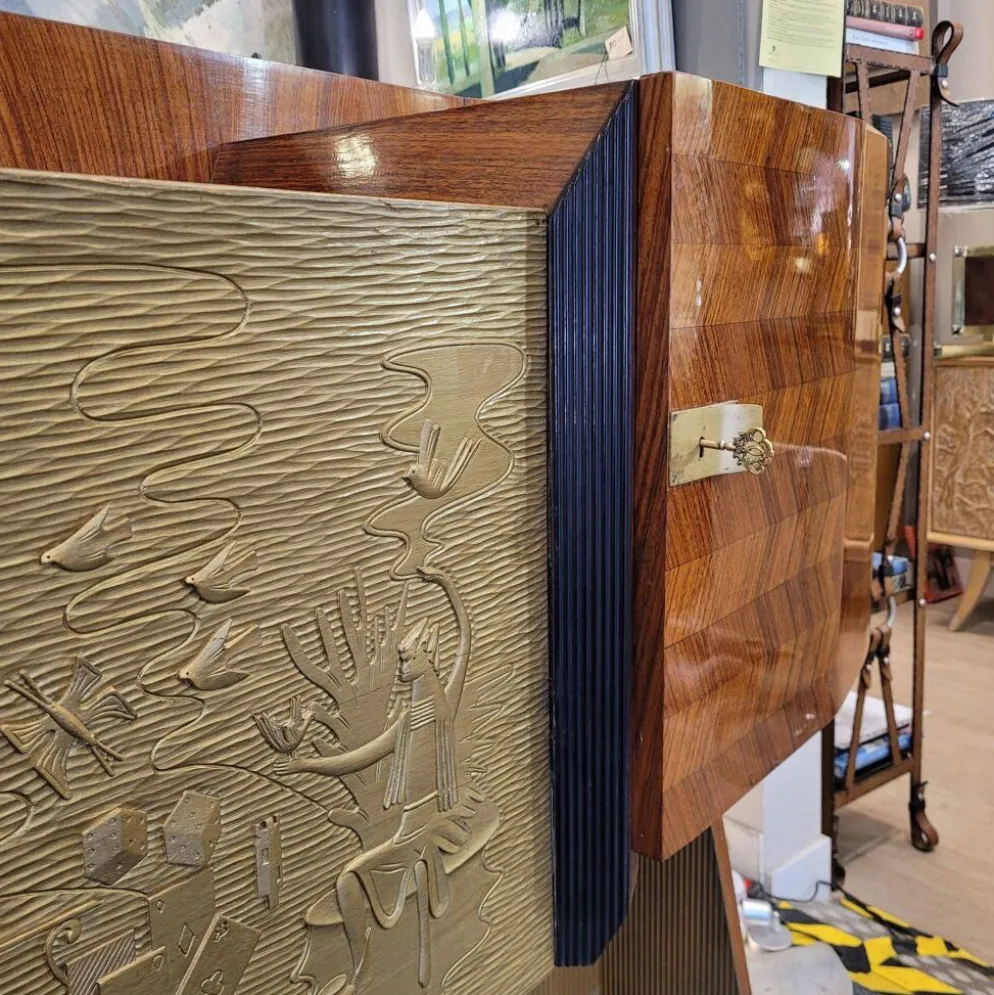 Meuble bar / buffet, palissandre, Vittorio Dassi pour la Permanente Mobili di Cantù, Mid-century, années 50 – Italie