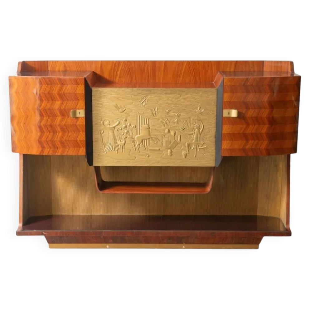 Meuble bar / buffet, palissandre, Vittorio Dassi pour la Permanente Mobili di Cantù, Mid-century, années 50 – Italie
