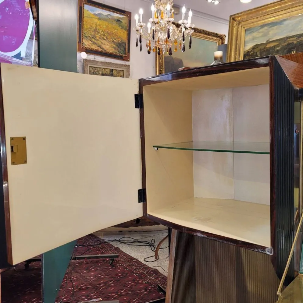 Meuble bar / buffet, palissandre, Vittorio Dassi pour la Permanente Mobili di Cantù, Mid-century, années 50 – Italie