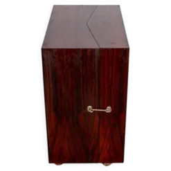 Meuble bar danois sur roulettes en palissandre et laiton par Jorgen Clausen