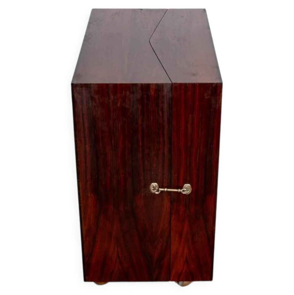 Meuble bar danois sur roulettes en palissandre et laiton par Jorgen Clausen