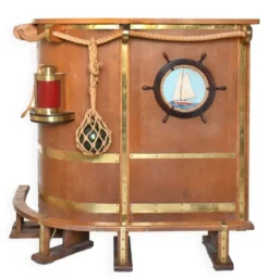 Meuble bar à décor marine