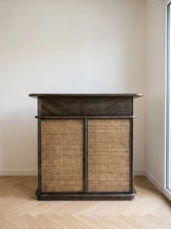 Meuble bar en bois massif