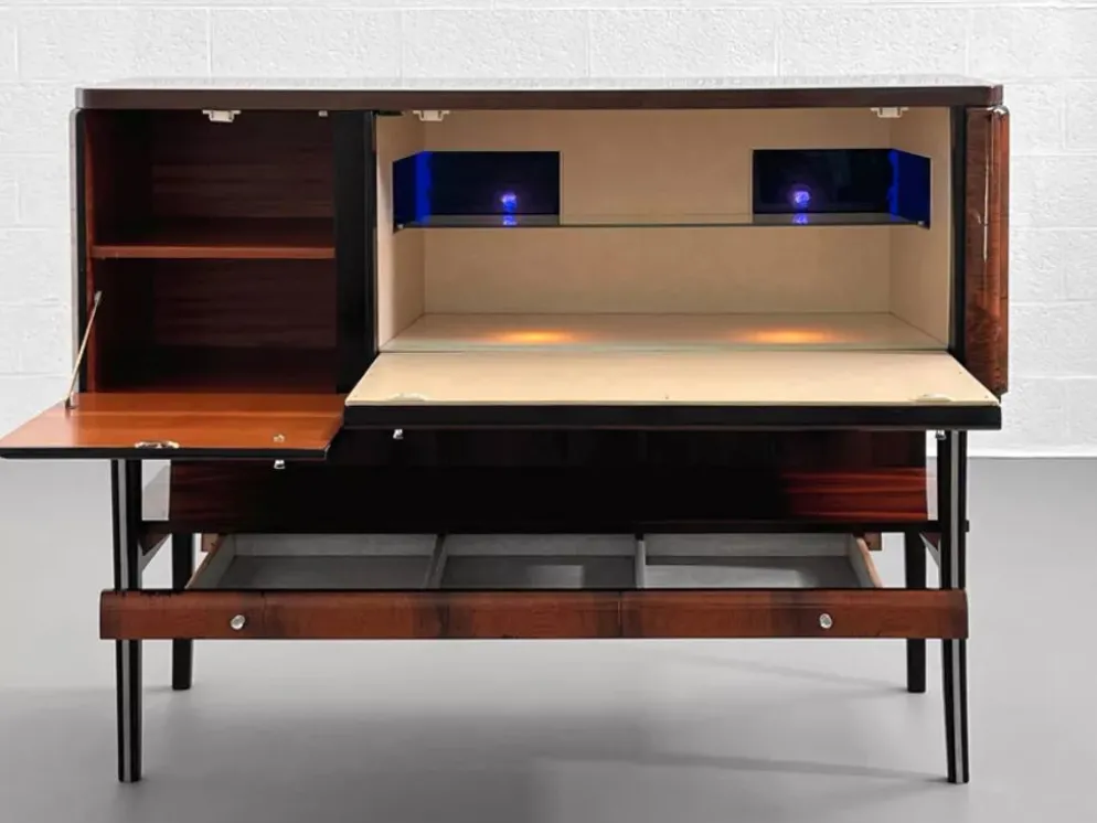 Meuble bar en palissandre années 50 -60