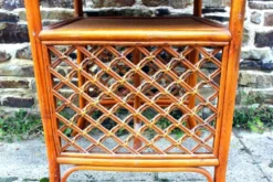 Meuble bar en rotin vintage année 70