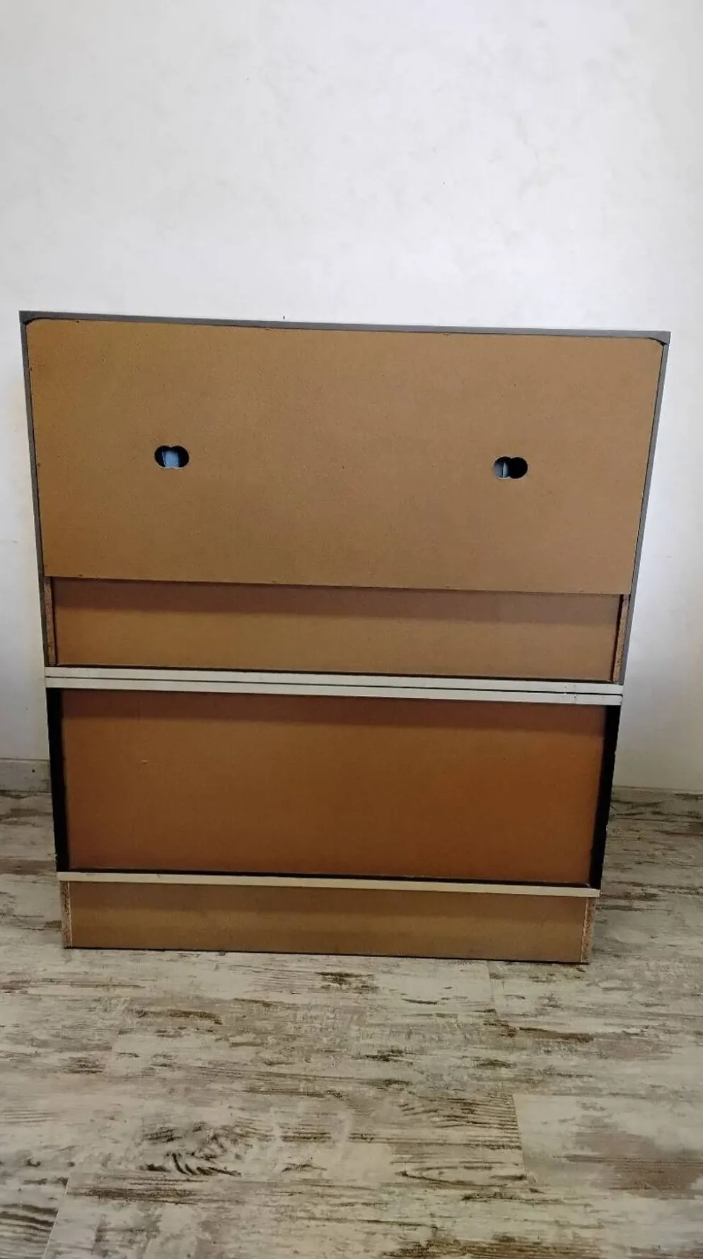 Meuble bar / meuble d’entrée avec miroir vintage des années 70