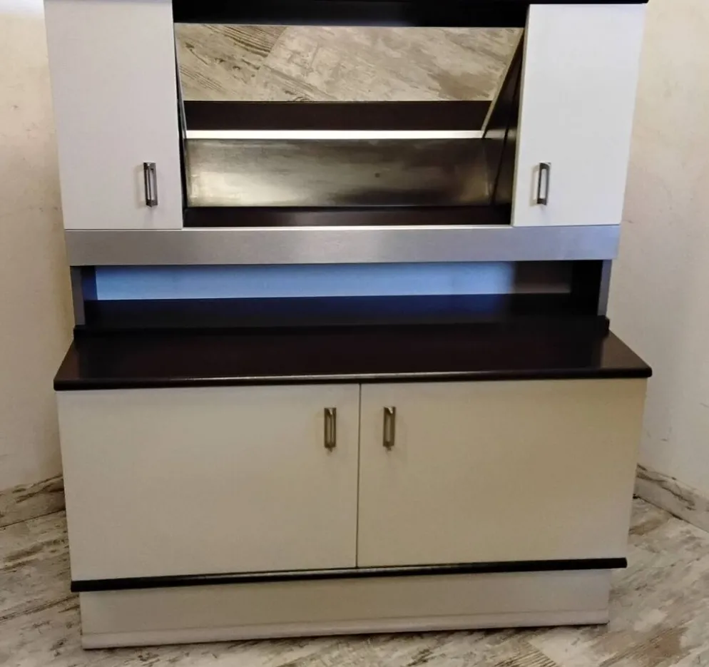Meuble bar / meuble d’entrée avec miroir vintage des années 70