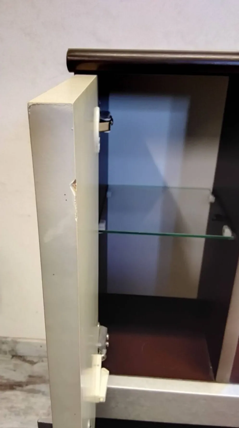Meuble bar / meuble d’entrée avec miroir vintage des années 70