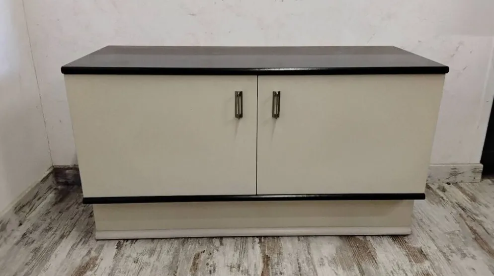 Meuble bar / meuble d’entrée avec miroir vintage des années 70