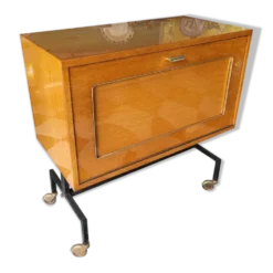 Meuble bar rangement bas sur roulettes années 60