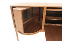 Meuble-bar scandinave en noyer, Sola Møbelfabrik Ganddal, Norvège, 1960