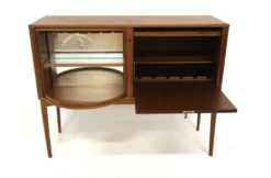 Meuble-bar scandinave en noyer, Sola Møbelfabrik Ganddal, Norvège, 1960