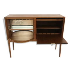 Meuble-bar scandinave en noyer, Sola Møbelfabrik Ganddal, Norvège, 1960