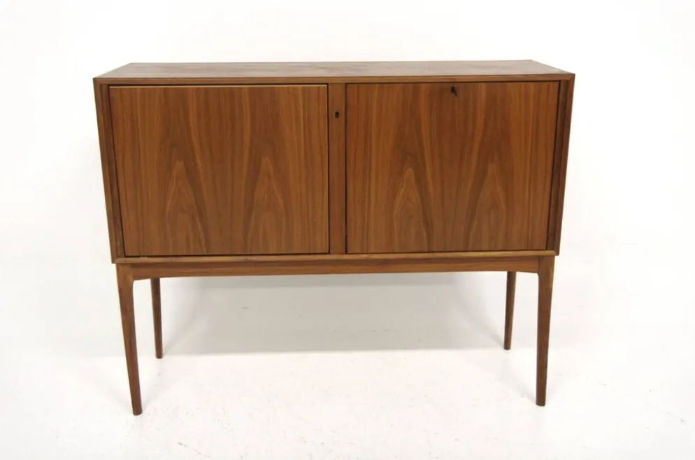 Meuble-bar scandinave en noyer, Sola Møbelfabrik Ganddal, Norvège, 1960