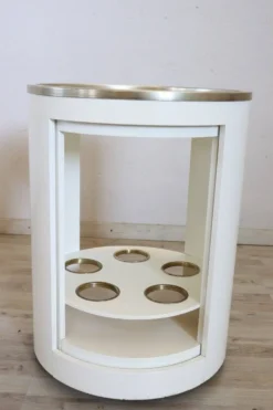 Meuble bar Space Age sur roulettes avec porte coulissante, années 1960