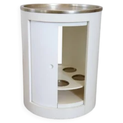 Meuble bar Space Age sur roulettes avec porte coulissante, années 1960