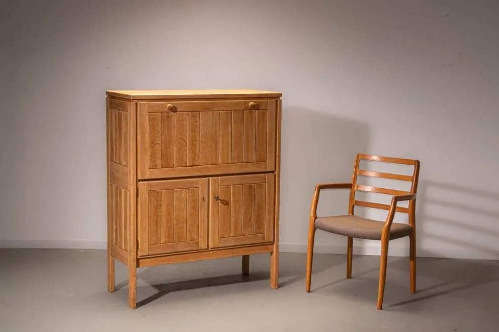 Meuble bar Van den Berghe Pauvers en chêne