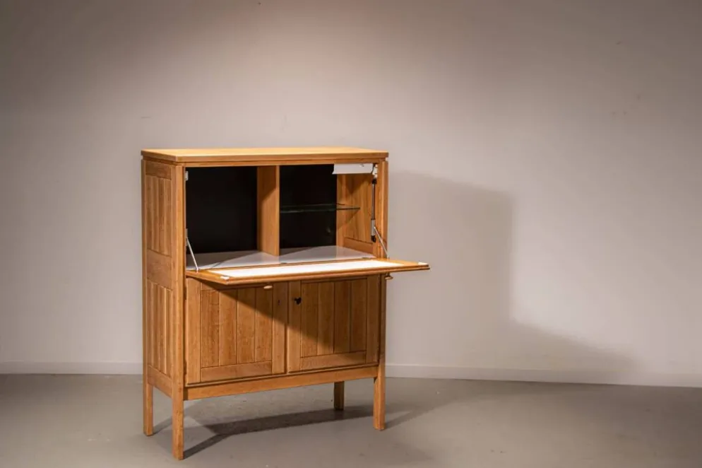 Meuble bar Van den Berghe Pauvers en chêne
