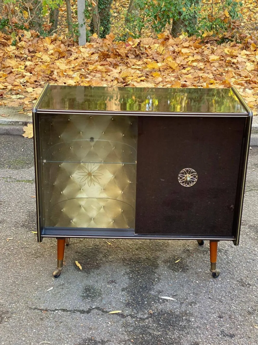 Meuble bar vintage Prinz lumineux années 60