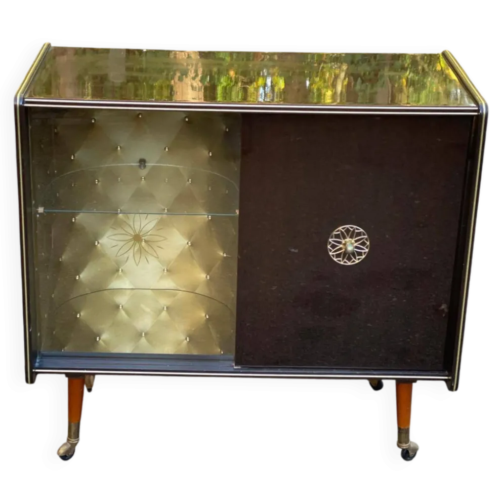 Meuble bar vintage Prinz lumineux années 60