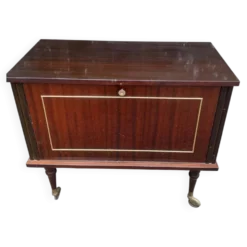 Meuble bar vintage rétro mid-century sur roulettes avec éclairage 1960