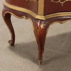 Meuble bar vintage style baroque en bois doré, Italie, XXe siècle