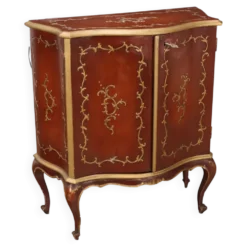 Meuble bar vintage style baroque en bois doré, Italie, XXe siècle