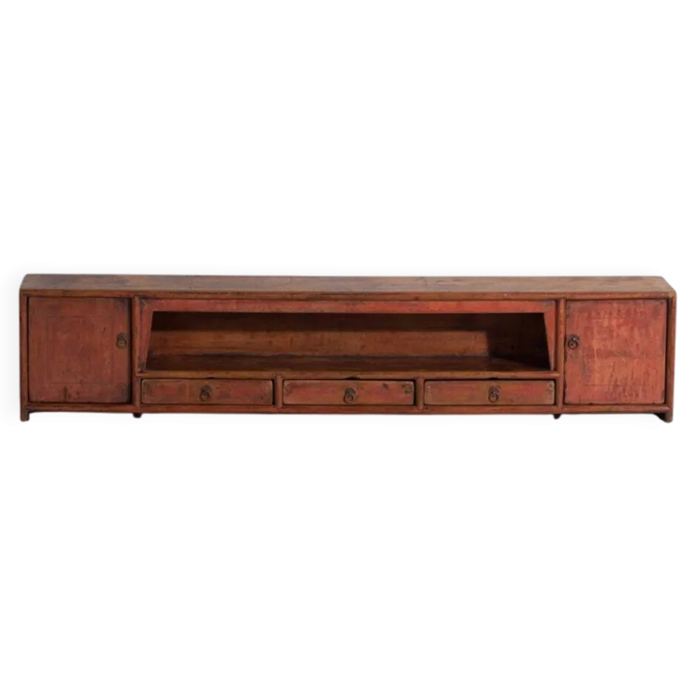 Meuble bas ancien en bois d’orme – Chine, vers 1900