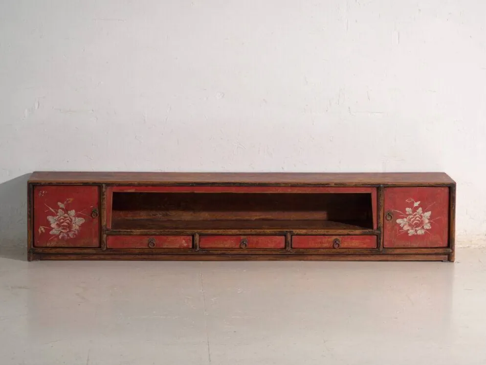 Meuble bas ancien en bois d’orme – Chine, vers 1900
