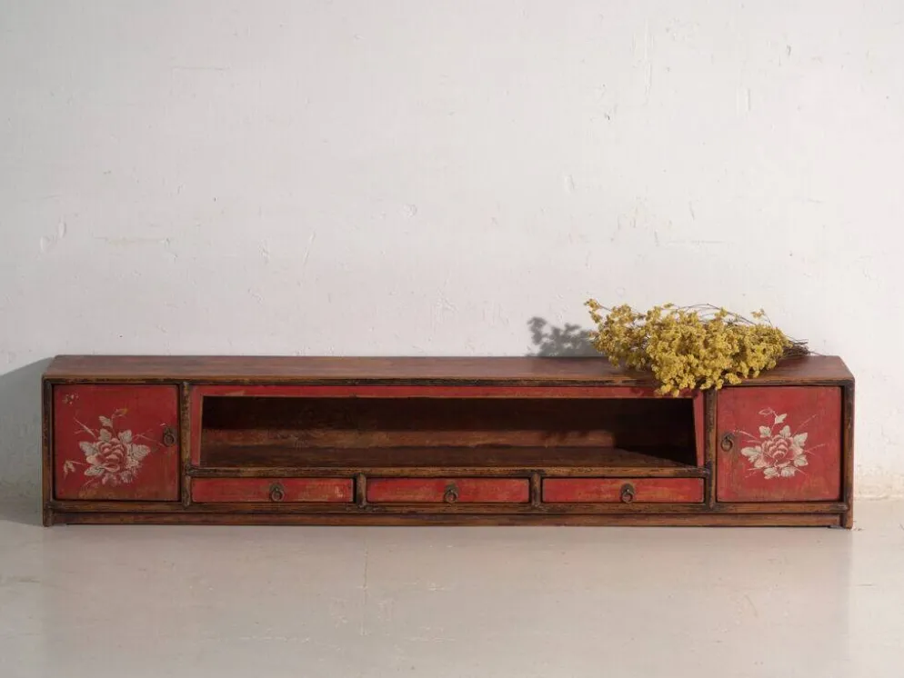 Meuble bas ancien en bois d’orme – Chine, vers 1900