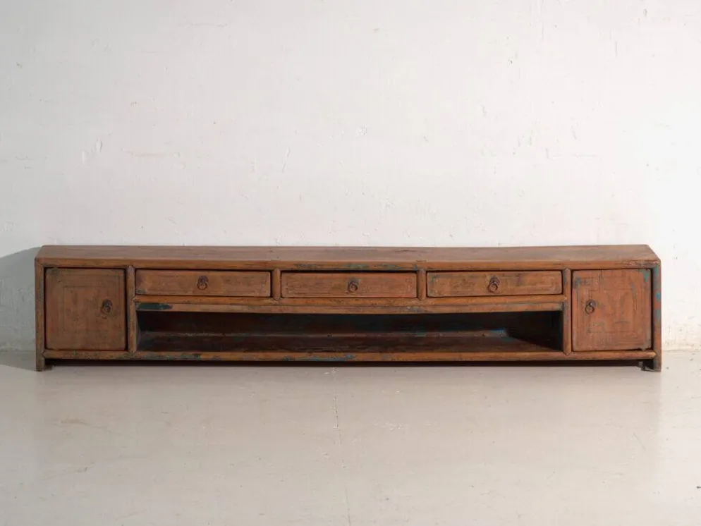 Meuble bas ancien en bois d’orme – Chine, vers 1900