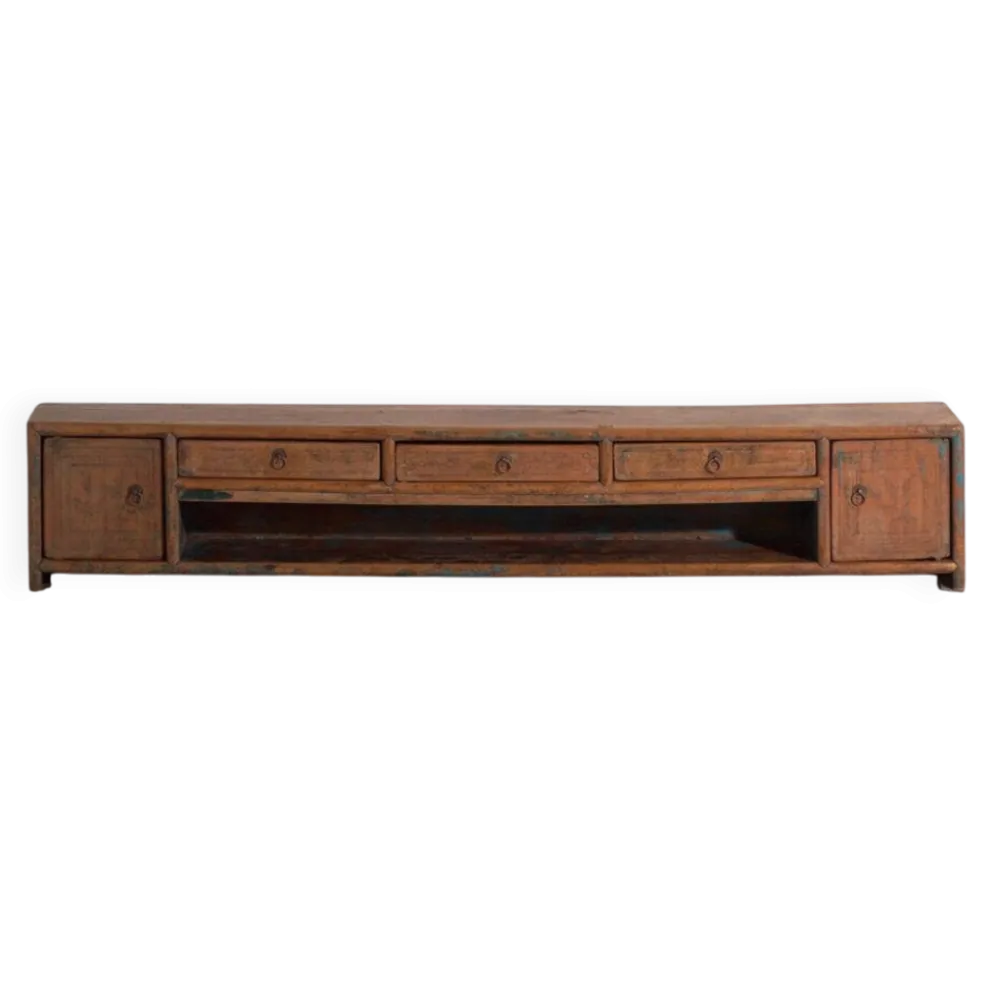 Meuble bas ancien en bois d’orme – Chine, vers 1900