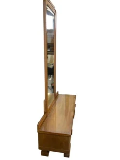 Meuble bas, d'entrée vintage en bois avec miroir