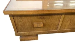 Meuble bas, d'entrée vintage en bois avec miroir