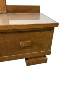 Meuble bas, d'entrée vintage en bois avec miroir