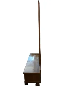 Meuble bas, d'entrée vintage en bois avec miroir