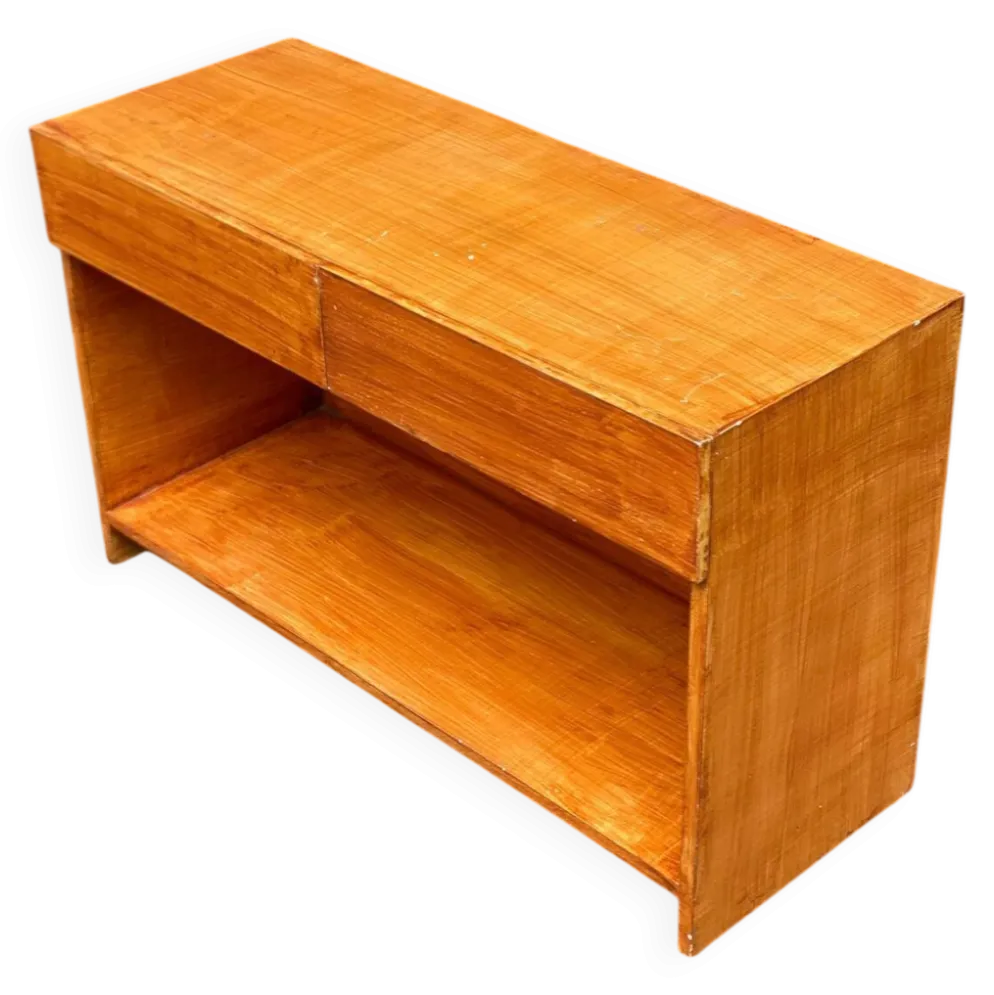 Meuble Bas TV Console Vintage 2 Tiroirs Niche style scandinave