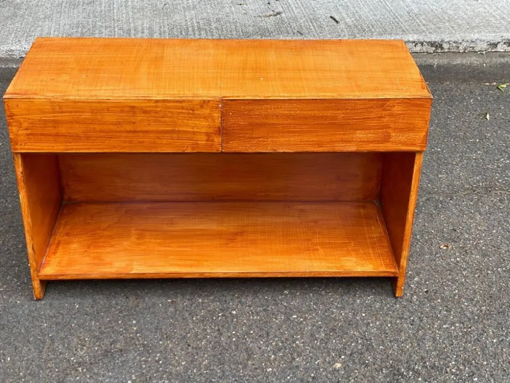 Meuble Bas TV Console Vintage 2 Tiroirs Niche style scandinave
