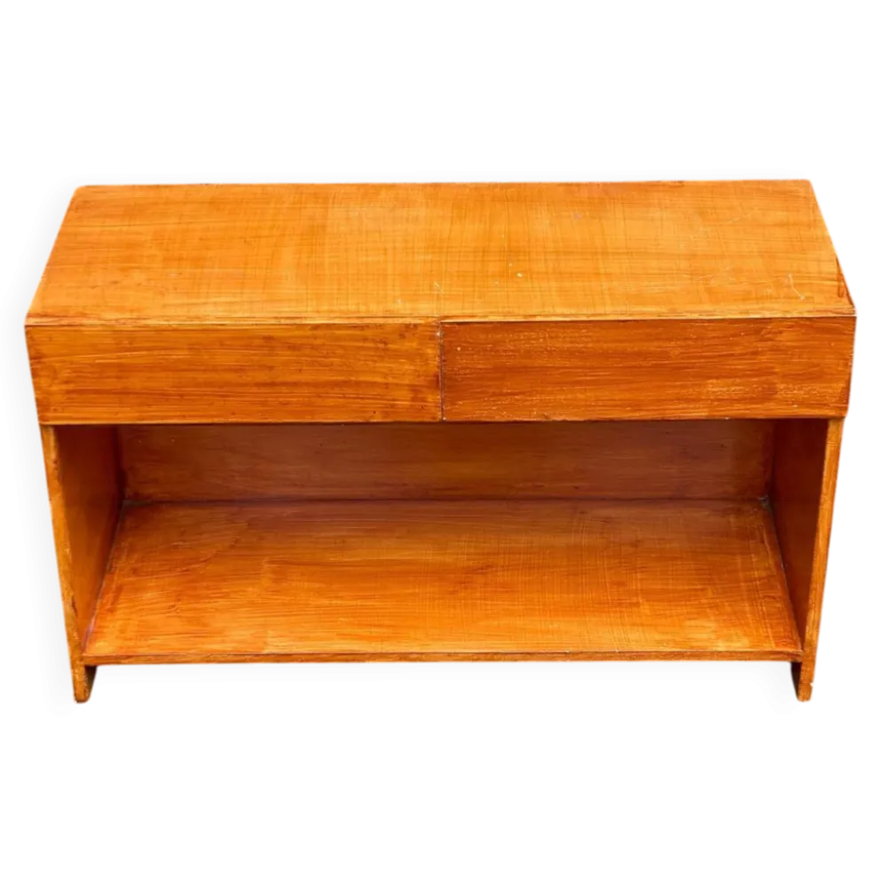Meuble Bas TV Console Vintage 2 Tiroirs Niche style scandinave
